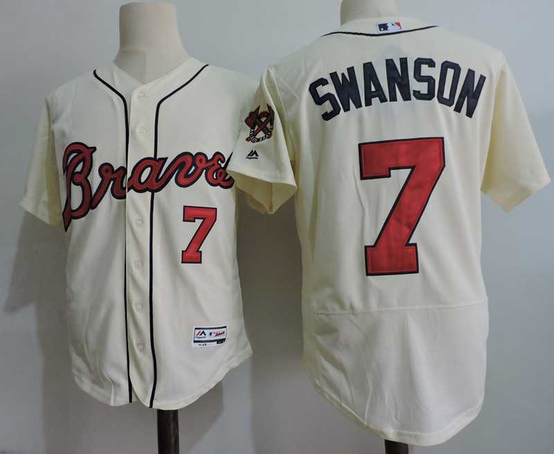 Atlanta Braves #7 Dansby Swanson Cream Flexbase Collection Stitched Jersey,We sell and wholesale Atlanta Braves #7 Dansby Swanson Cream Flexbase Collection Stitched Jersey on line form chian!